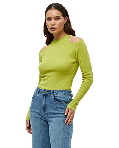Desires Damski sweter Arlo z długim rękawem z odkrytymi ramionami, gruszka zielona, XS, Gruszka zielona, XS