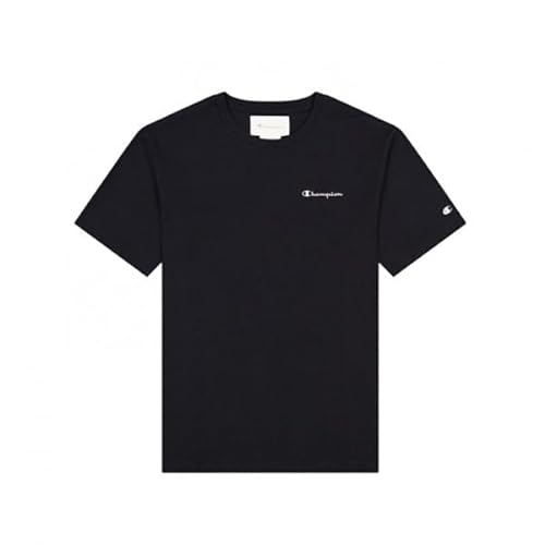 Champion Damska koszulka sportowa C-tech Quick Dry Metaliczna z małym logo S/S, Czarny, S