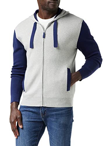 United Colors of Benetton Męska kurtka z dzianiny, Wielokolorowy szary i niebieski 901, XS