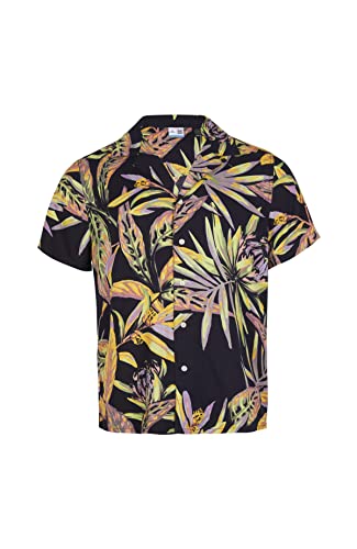O'NEILL Print Shirt Koszula męska, 39033 Black Tropical Flower, Regularny, 39033 Czarny Tropikalny Kwiat, M-L