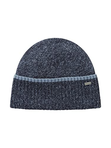 TOM TAILOR Męskie Czapka beanie 1032854, 30488 - Navy Denim Blue Mouline, ONESIZE