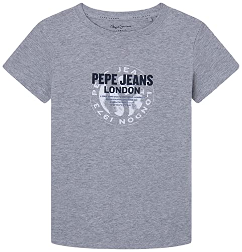 Pepe Jeans Brooklyn Koszulka chłopięca, Szary (Szary Marl), 10 lat