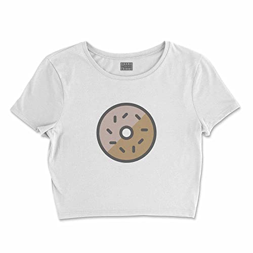 Bona Basics, Damski T-shirt basic, z nadrukiem cyfrowym, 100 bawełny, biały, swobodny, damski top, rozmiar: L, biały, L Krótki