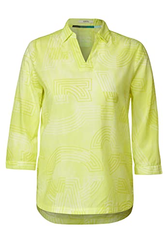 Cecil Długa bluzka damska, Limelight Yellow, S