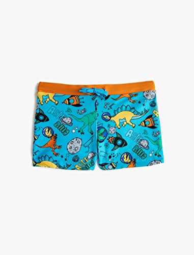 Koton Chłopięce dinozaury z nadrukiem, Niebieski design (06 g), 9-10 lat