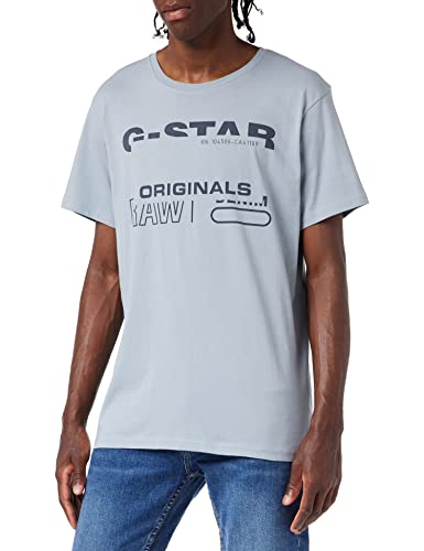 G-STAR RAW Męski T-shirt Originals R T, Niebieski (Faze Blue C506-6481), S