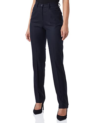 Raphaela by Brax Damskie spodnie Pauline MODERN Wool Flannel, Magic Waist, granatowe, 38K