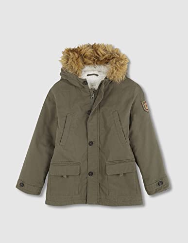 Gocco Chłopięcy płaszcz Parka Kaki, przezroczysty khaki, 4-5 lat, Przezroczyste khaki, 4-5 lat