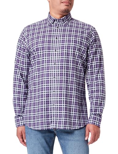 Seidensticker Męska koszula biznesowa – Shaped Fit – łatwa do prasowania – kołnierz zapinany na guziki – długi rękaw – 100% bawełna, liliowy, 44