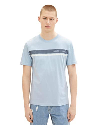 TOM TAILOR Denim Koszulka męska 1036965, 15159-Foggy Blue, S, 15159 – Foggy Blue, S