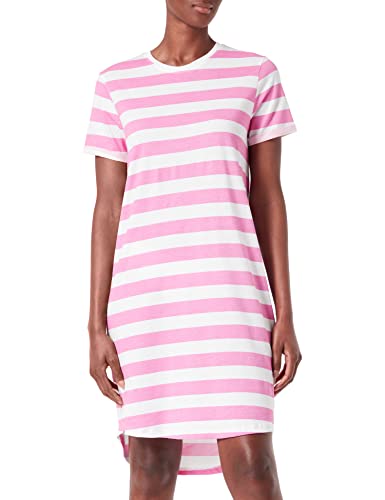 ONLY Sukienka damska Onlmay S/S Stripe Dress JRS, Super Pink/Stripes:cloud Dancer (Kia), S