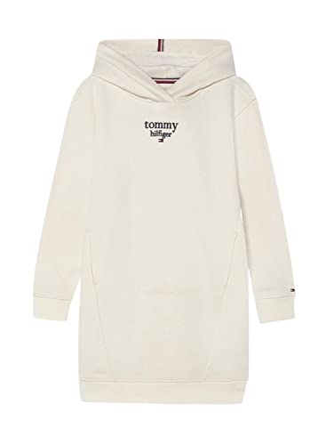 Tommy Hilfiger Tommy Graphic Bluza Dress L/S Dziewczęca sukienka z kapturem, Płatka kości słoniowej, 9 miesi?cy