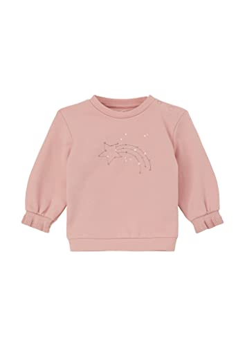 s.Oliver Unisex - bluza dziecięca z haftem i detalami nadruku, Rosa, 74 cm