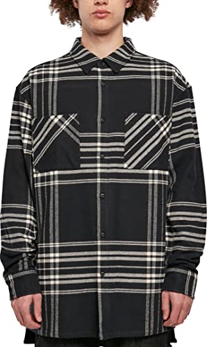 Urban Classics Męska koszula oversize z długim rękawem, czarna, L, czarny, L