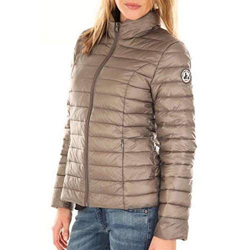 JOTT Damska kurtka puchowa z długim rękawem, Szarobrązowy, XS