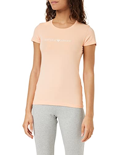 Emporio Armani Damska koszulka z logo Icon, morela, XS