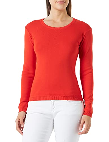 United Colors of Benetton Damski sweter Maglia G/C M/L 1091D1M08, Rosso 3T5, M, rosso 3t5, M