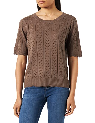 Vila VISHELLEY O-Neck 2/4 Knit Top - NOOS, Walnut, XXL