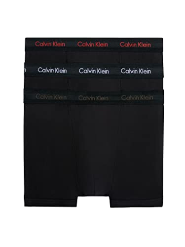 Calvin Klein Bokserki męskie, zaciemnienie (3 sztuki), B-cool melon, Glxy Gry, brązowy pasek L, XS