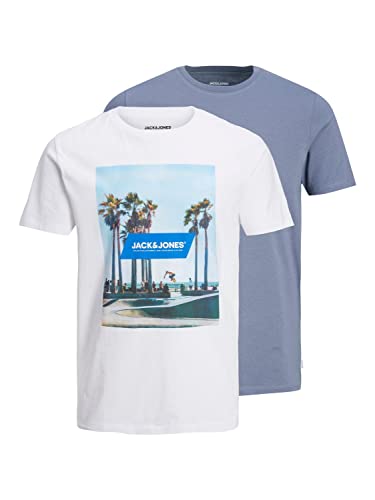 JACK & JONES T-shirt męski, Biały 12234610, L