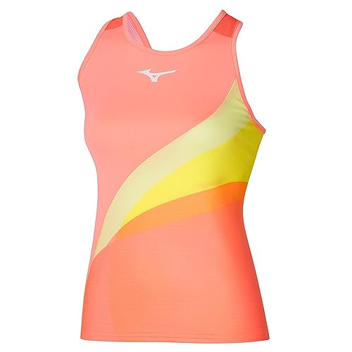 Mizuno Damska koszulka bez rękawów z nadrukiem, Candy Coral, M