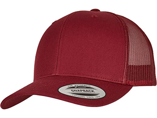 Flexfit Uniseks Retro Trucker Czapka z Daszkiem, Czerwony