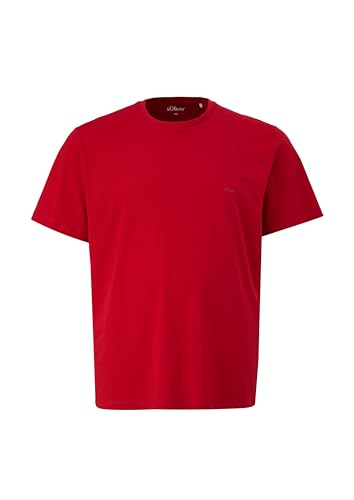 s.Oliver Sales GmbH & Co. KG/s.Oliver Męski T-shirt z logo Detal T-shirt z logo, czerwony, 4XL