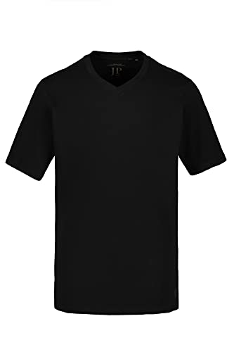 JP 1880 Duże rozmiary Męski T-shirt 1/2 dekolt w serek duże rozmiary, czarny (schwarz 10), 4XL