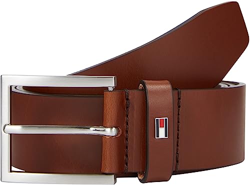 Tommy Hilfiger skórzany pasek Hampton 4.0, Ciemny brąz, W90