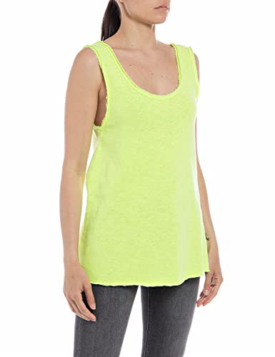 Replay Damska koszulka na ramiączkach, W3794, 343 żółta, XXS, 343 żółty, XXS