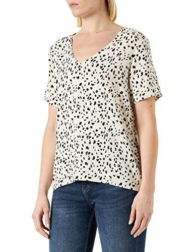 VIPAYA dekolt w serek S/S TOP/SU - NOOS, brzoza/Aop: dolma, 44