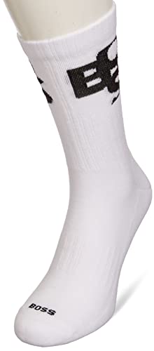 BOSS Męskie skarpety sportowe QS Rib Boxed CC Sneakers, White100, 39-42
