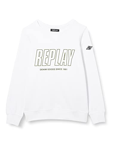 Replay Bluza chłopięca, 001 White, 6 lat