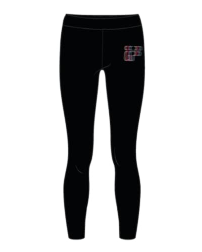 FILA Damskie legginsy Strozza Graphic Logo, czarny, XS