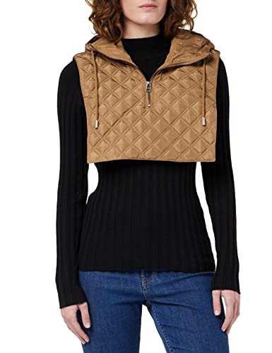 ONLY Damski sweter ONLJENNI LIFEQUILT WINTERHOOD Collar Acc Pullunder, Camel, One Size, piaskowy, jeden rozmiar