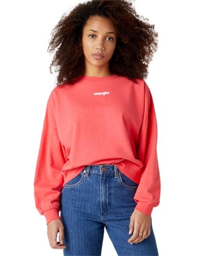 Wrangler Damska bluza Summer Weight Sweat, różowy (Paradise Pink Xld), S
