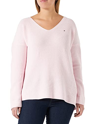 Tommy Hilfiger Damski sweter CRV HAYANA V-NK, jasnoróżowy, 50, Jasnoróżowy