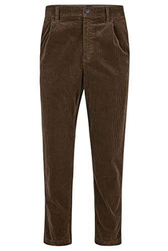 BOSS Spodnie męskie, płaskie, ciemnozielone, 3034