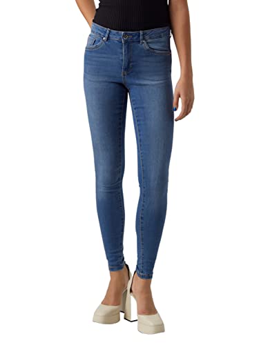 VERO MODA VMALIA MR S Shape J VI3292 GA NOOS dżinsy damskie slim fit, niebieski (medium blue denim), (L) W / 30L