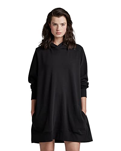 G-STAR RAW Damska bluza z kapturem z tkaniny Mix Loose Dresses, Czarny (Dk Black D22846-d282-6484), L