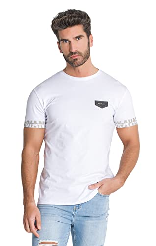 Gianni Kavanagh White Anarchy Elastic T-shirt męski, Biały, M