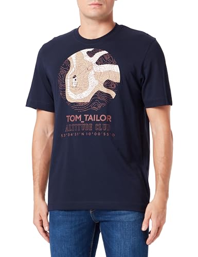 TOM TAILOR T-shirt męski, 10668 - Sky Captain Blue, XXL