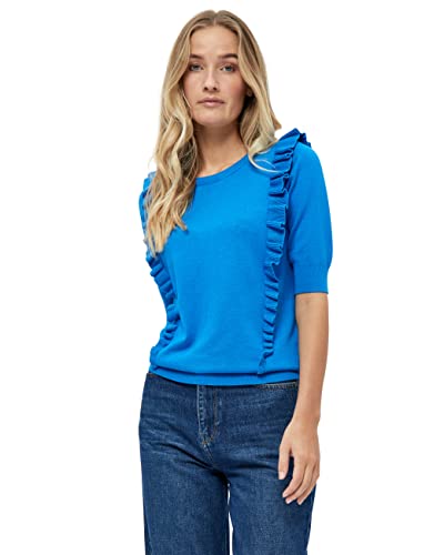 Minus Damska koszulka z dzianiny Vesia, niebieski (Ocean Blue), L, Błękitny ocean, L