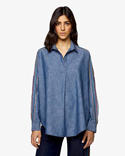 United Colors of Benetton Damska koszula na czas wolny, niebieski (Blu Denim 901), XS