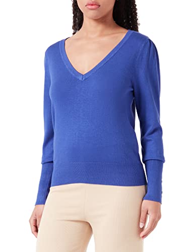 Morgan damski sweter z długim rękawem z dekoltem w serek MGRISA fioletowy TS, Irys, S