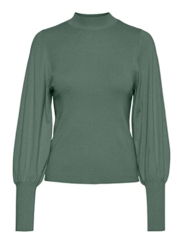 VERO MODA Damski sweter Vmhollykarispuff Ls Highneck Blo.ga Boo, Laurel Wreath, M