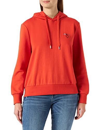 ONLY Damska bluza z kapturem Onlnoomi L/S z kapturem Noos, Red Clay/Print:only Logo, M