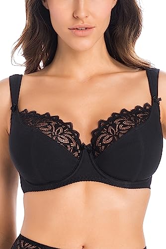 Teyli Biustonosz damski częściowo usztywniany Eco Exclusive, Czarny, 90F