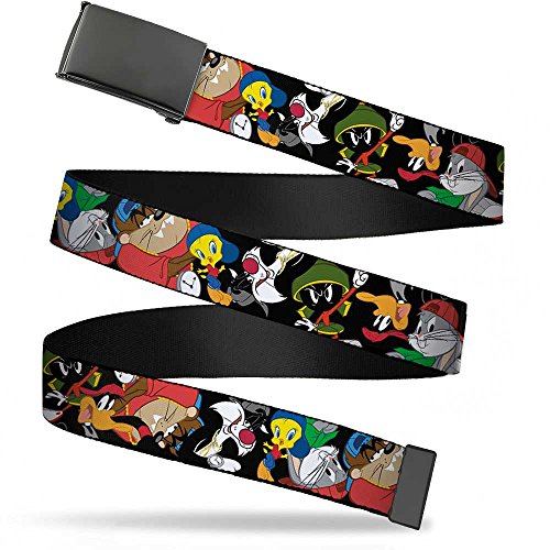 Buckle-Down Unisex - pasek internetowy dla dorosłych Looney Tunes 3,5 cm, wielokolorowy, szeroki rozmiar spodni do 102 cm