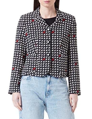 Sisley Kurtka damska 2X1XLW00S, Houndstooth Black White 73K, 42